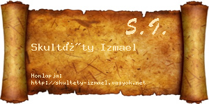 Skultéty Izmael névjegykártya